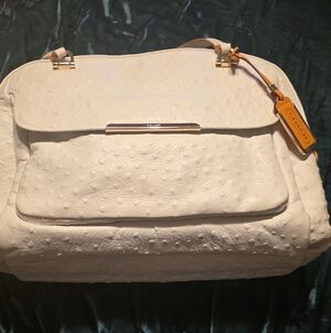 Coach Cream Textured Shoulder Bag